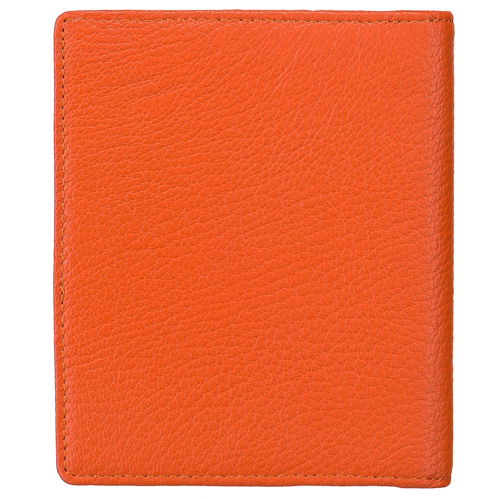 Визитница Dr.Koffer из натуральной кожи оранжевая