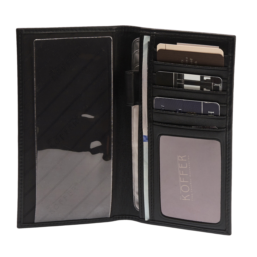 Портмоне Dr.Koffer из натуральной кожи черное