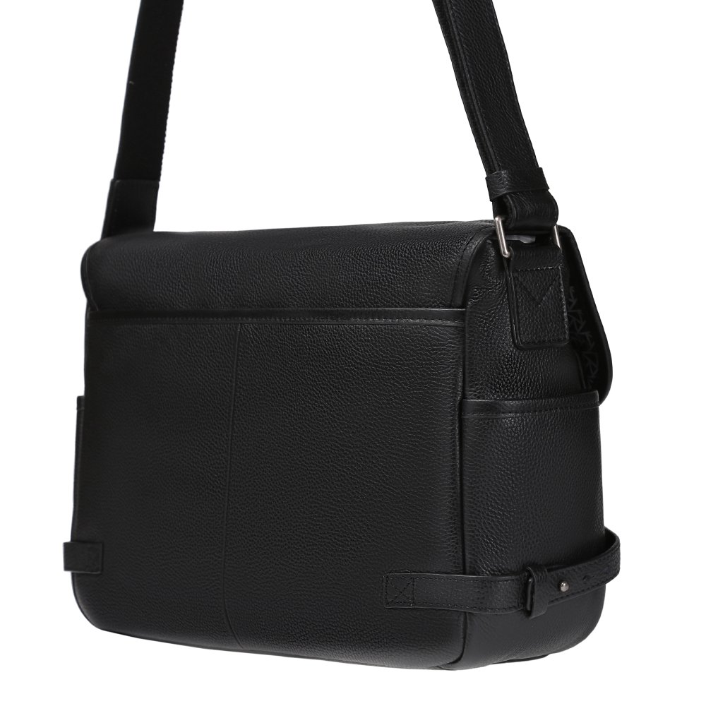 Деловая сумка Dr.Koffer из натуральной кожи черная