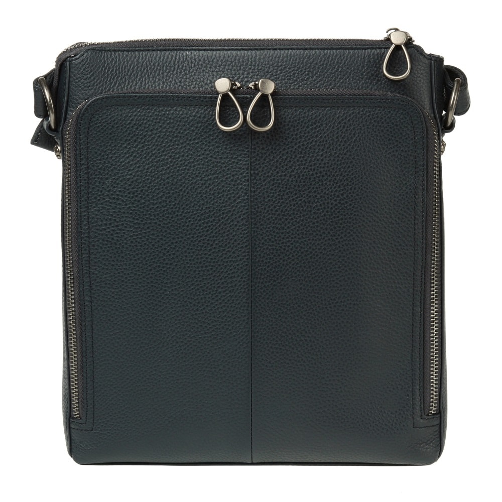 Сумка через плечо Dr.Koffer из натуральной кожи синяя