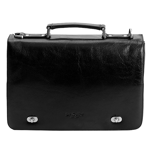 Портфель Dr.Koffer из натуральной кожи черный