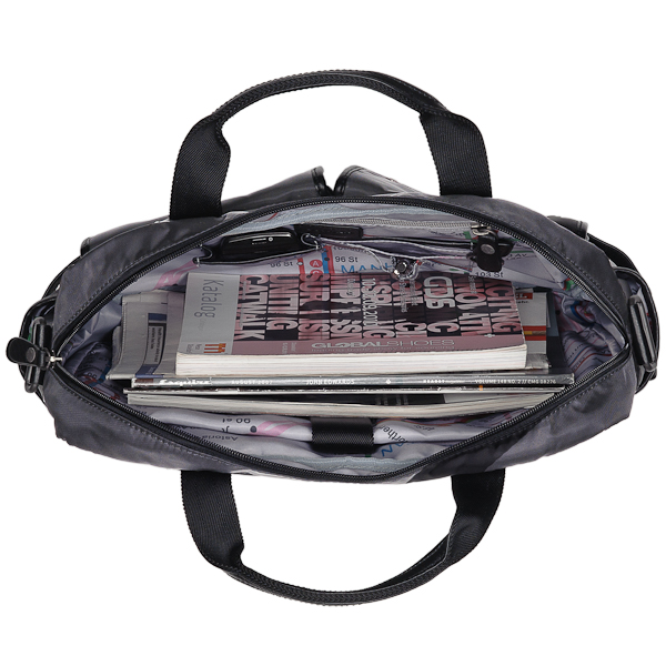 Деловая сумка Dr.Koffer из нейлона и натуральной кожи