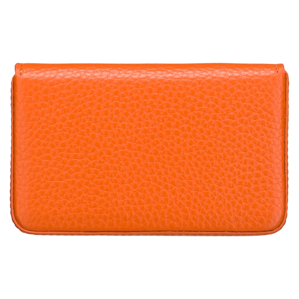 Визитница Dr.Koffer из натуральной кожи оранжевая