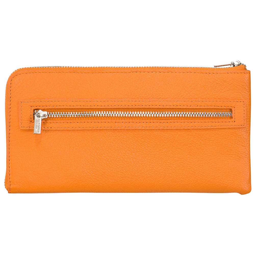 Кошелек Dr.Koffer из натуральной кожи оранжевый