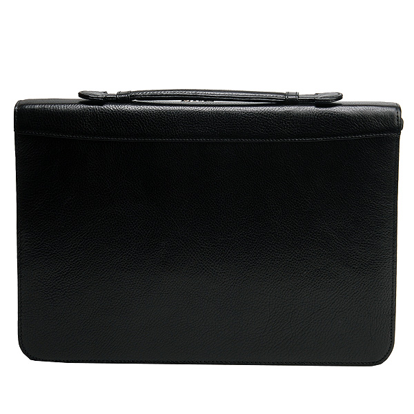 Папка на молнии из зернистой черной кожи с ручкой и плечевым ремнем Dr.Koffer G284310-02-04