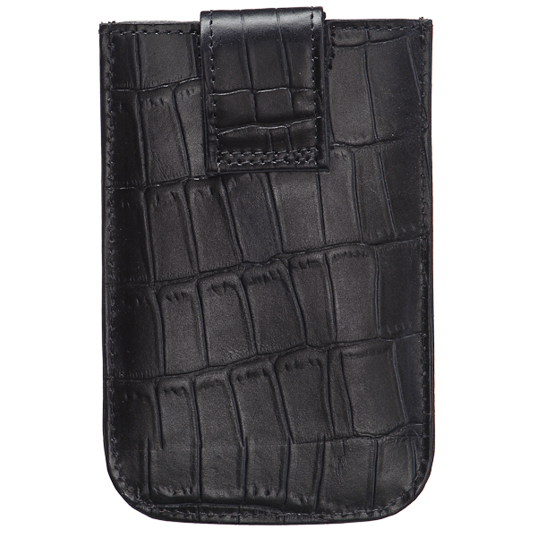 Чехол для телефона из натуральной кожи черный Dr.Koffer