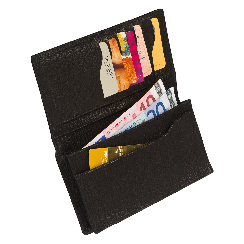 Портмоне Dr.Koffer из натуральной кожи черное