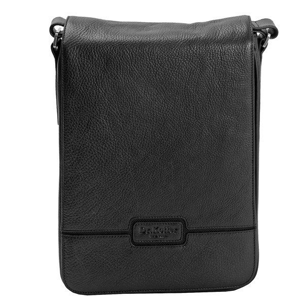 Сумка через плечо Dr.Koffer из натуральной кожи черная