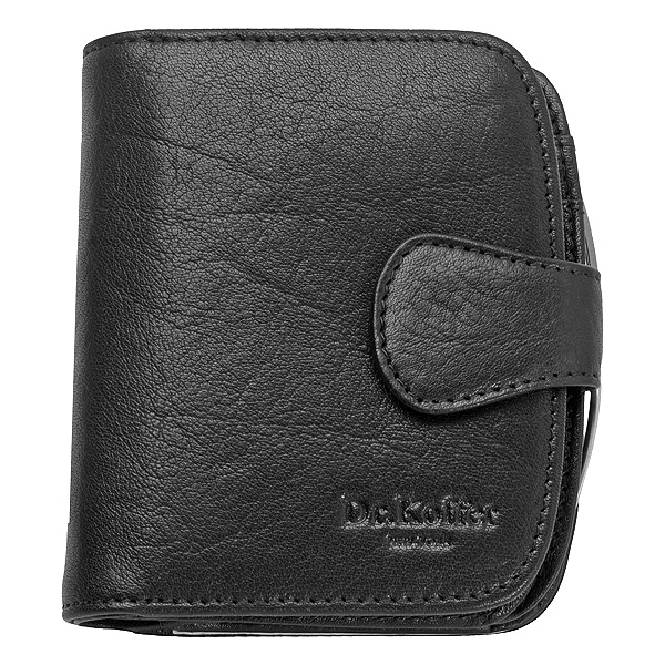 Кошелек Dr.Koffer из натуральной кожи черный