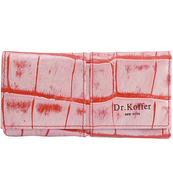 Ключница Dr.Koffer из натуральной кожи розовая