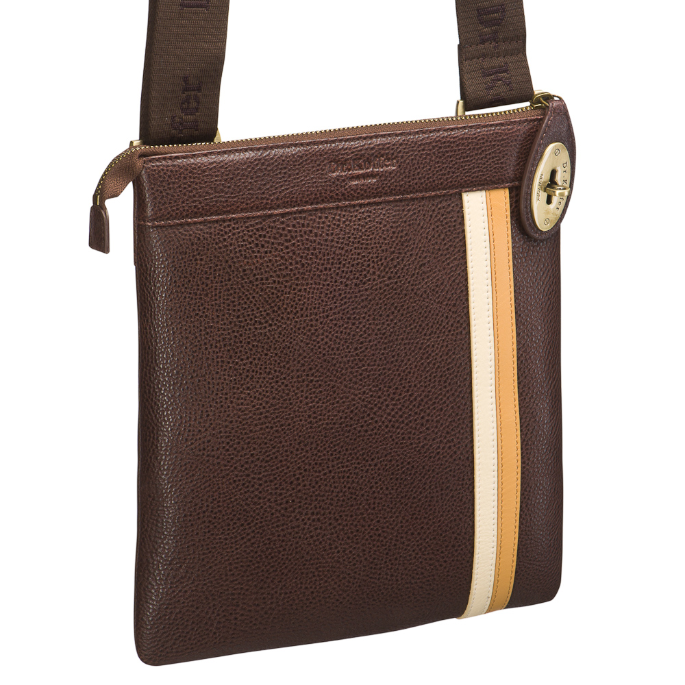 Сумка через плечо Dr.Koffer из натуральной кожи коричневая