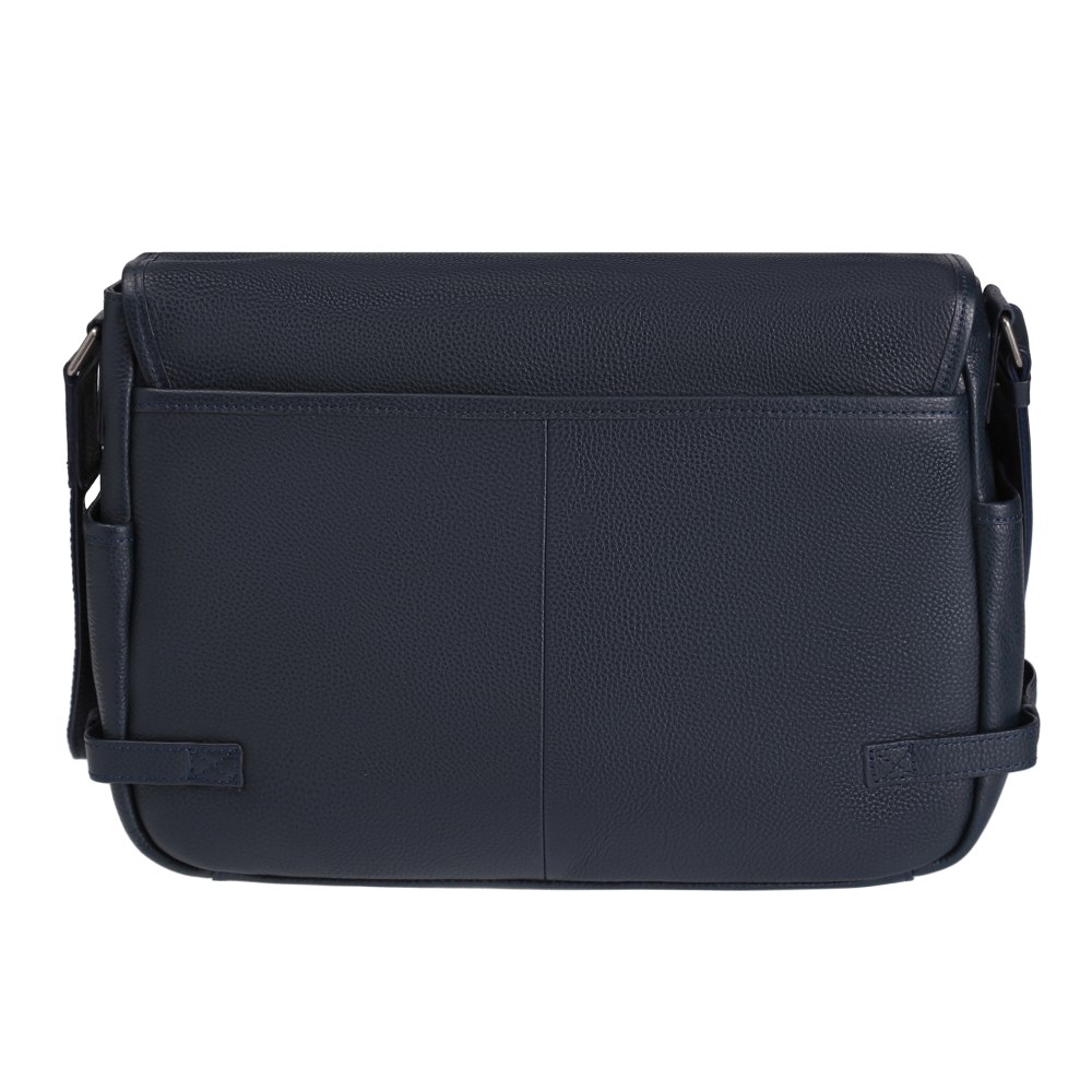 Деловая сумка Dr.Koffer из натуральной кожи синяя