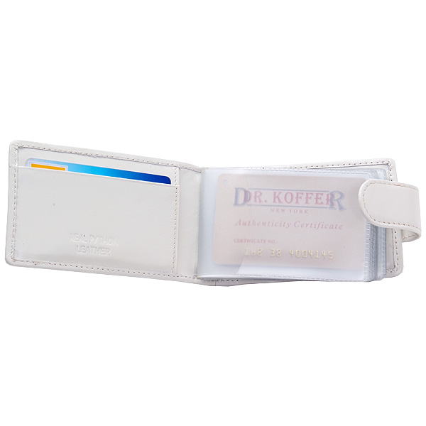 Визитница Dr.Koffer из натуральной кожи белая