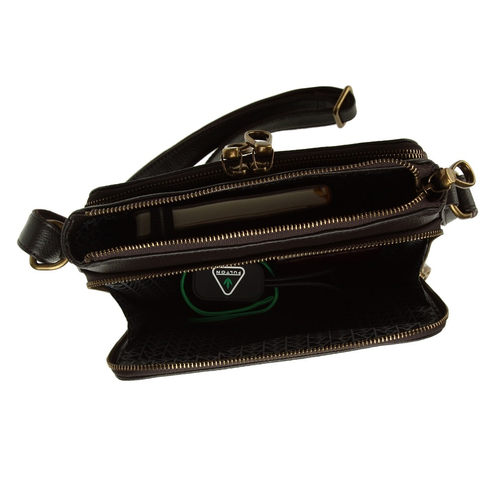 Сумка через плечо Dr.Koffer из натуральной кожи коричневая