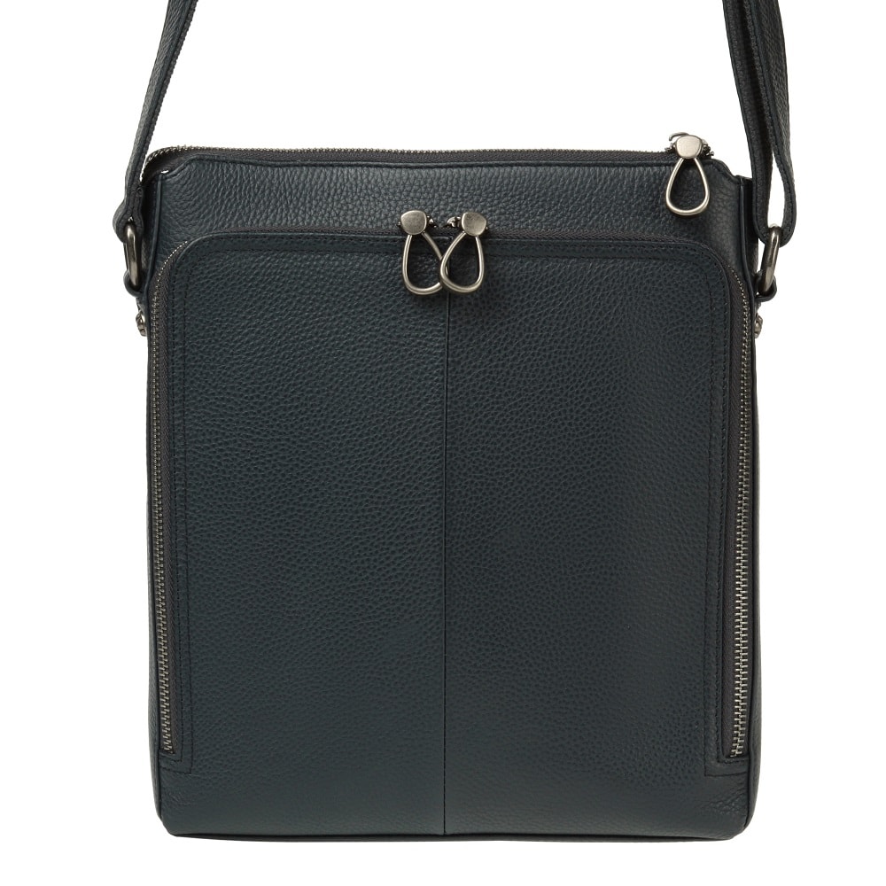 Сумка через плечо Dr.Koffer из натуральной кожи синяя