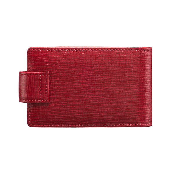 Визитница Dr.Koffer из натуральной кожи красная