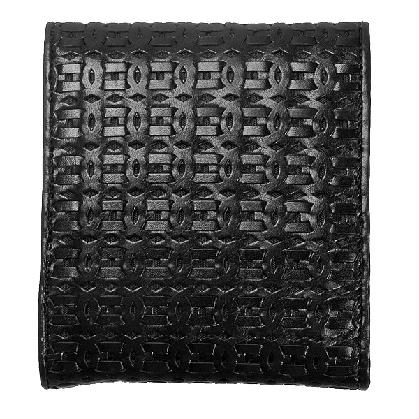 Черное плетеное портмоне на кнопке Dr.Koffer X510152-86-04
