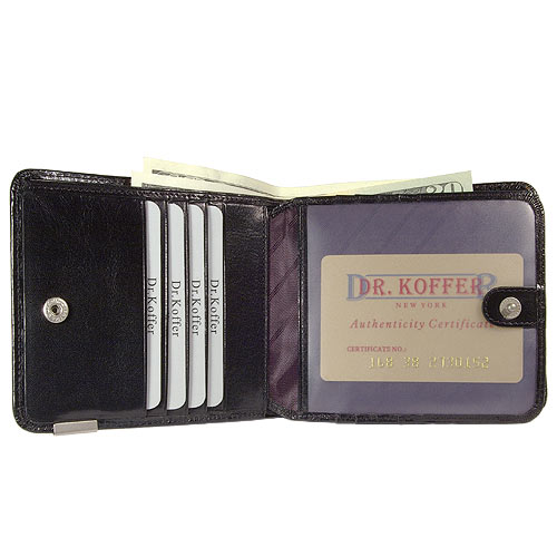 Портмоне Dr.Koffer из натуральной кожи черное