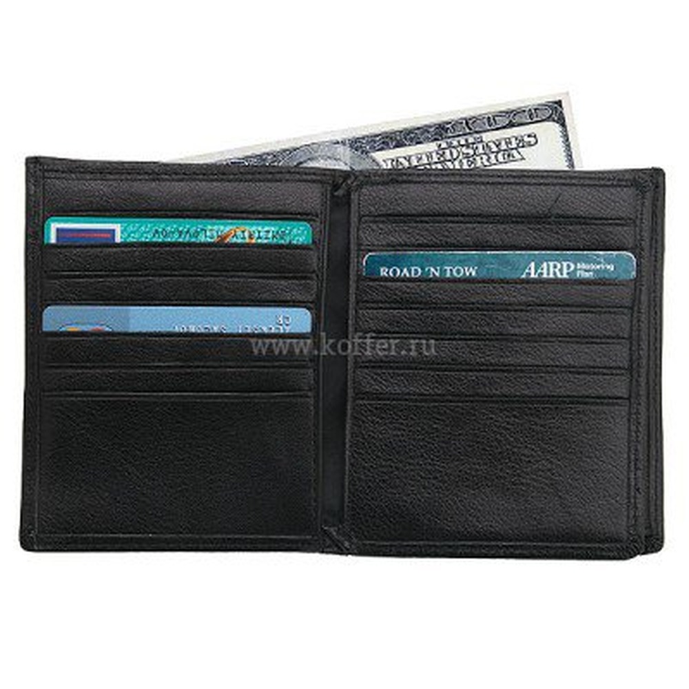 Портмоне Dr.Koffer из натуральной кожи черное