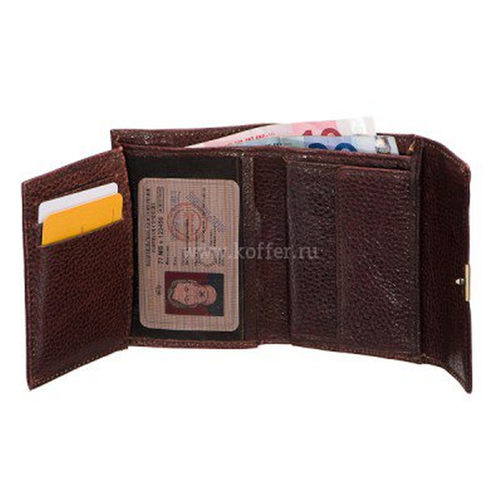 Портмоне Dr.Koffer из натуральной кожи коричневое