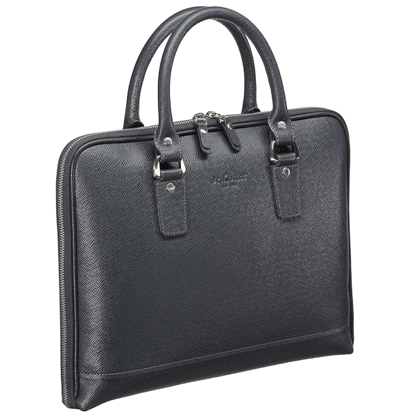 Деловая сумка Dr.Koffer из натуральной кожи серая