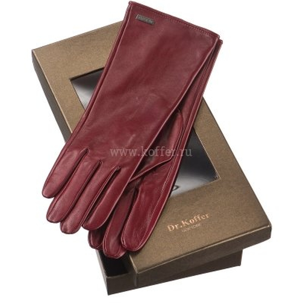 Перчатки с удлиненной манжетой бургунди Dr.Koffer H620108-41-03