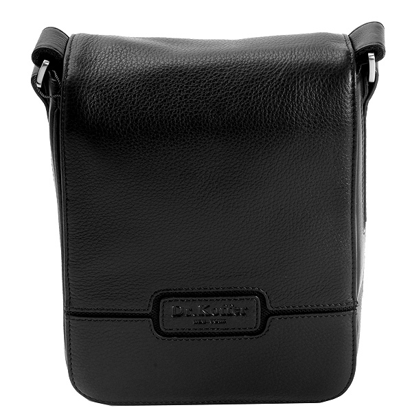 Сумка через плечо Dr.Koffer из натуральной кожи черная