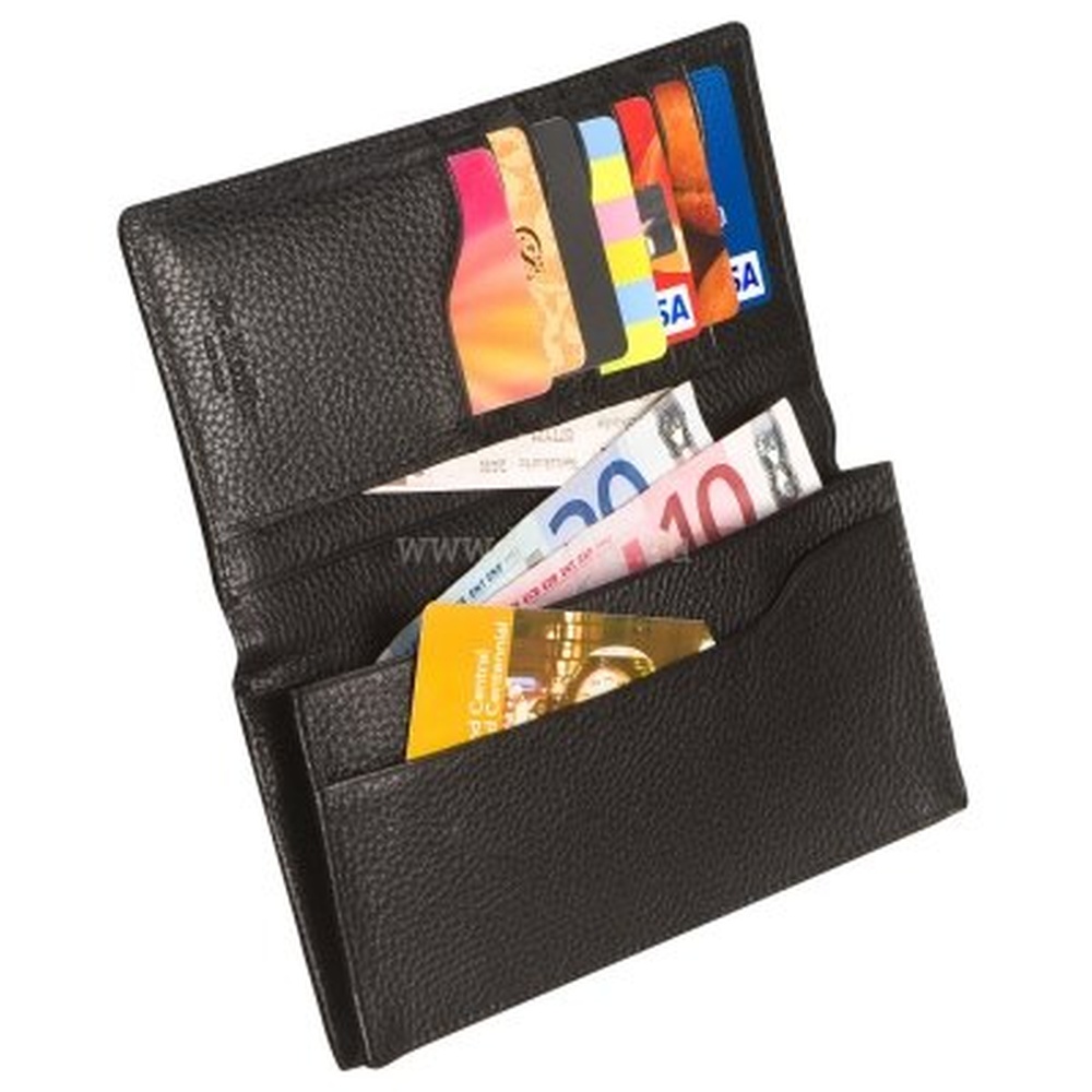 Портмоне Dr.Koffer из натуральной кожи черное