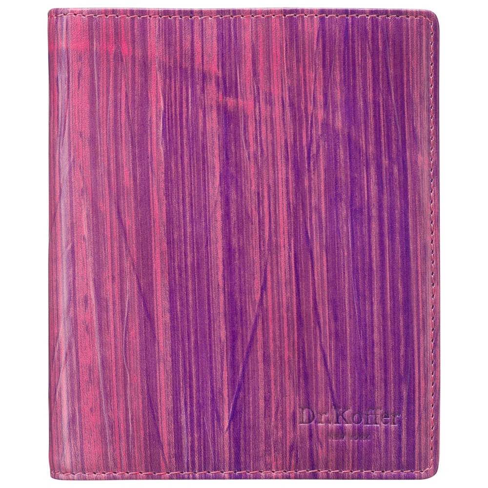 Визитница Dr.Koffer из натуральной кожи фиолетовая
