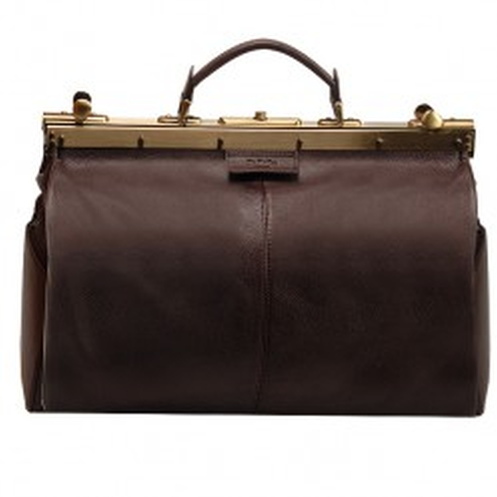 Саквояж, оформленный фурнитурой из сатинового металла Dr.Koffer B402246-02-09