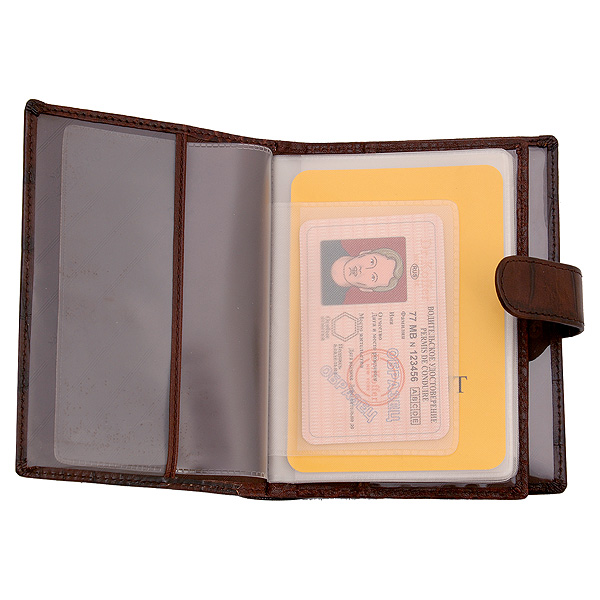 Обложка для паспорта/автодок из натуральной кожи Dr. Koffer