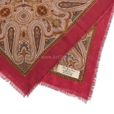 Женский платок из натуральной шерсти с платочным принтом Dr.Koffer S810454-135-03