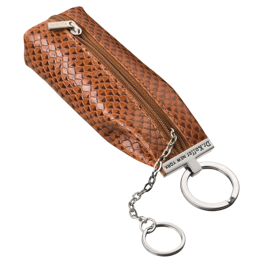 Ключница Dr.Koffer из натуральной кожи темно-коричневая
