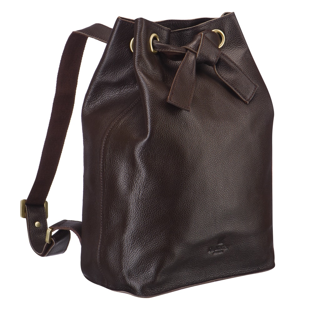 Рюкзак Dr.Koffer из натуральной кожи темно-коричневый