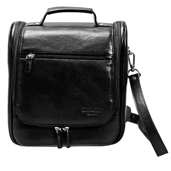 Бьюти-кейс несессер Dr. Koffer из натуральной кожи черный