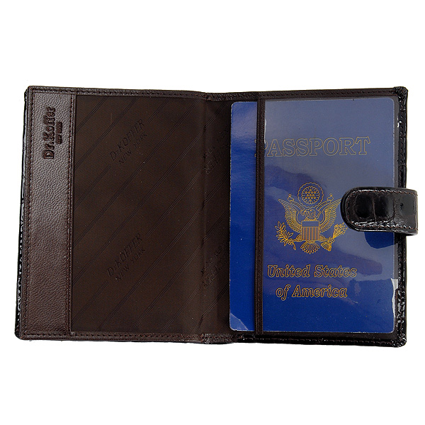 Обложка-портмоне для паспорта и автодокументов "Крокодиловая кожа" Dr.Koffer X510137-30-09