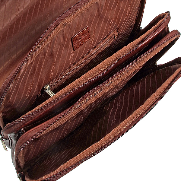 Портфель Dr.Koffer из натуральной кожи светло-коричневый