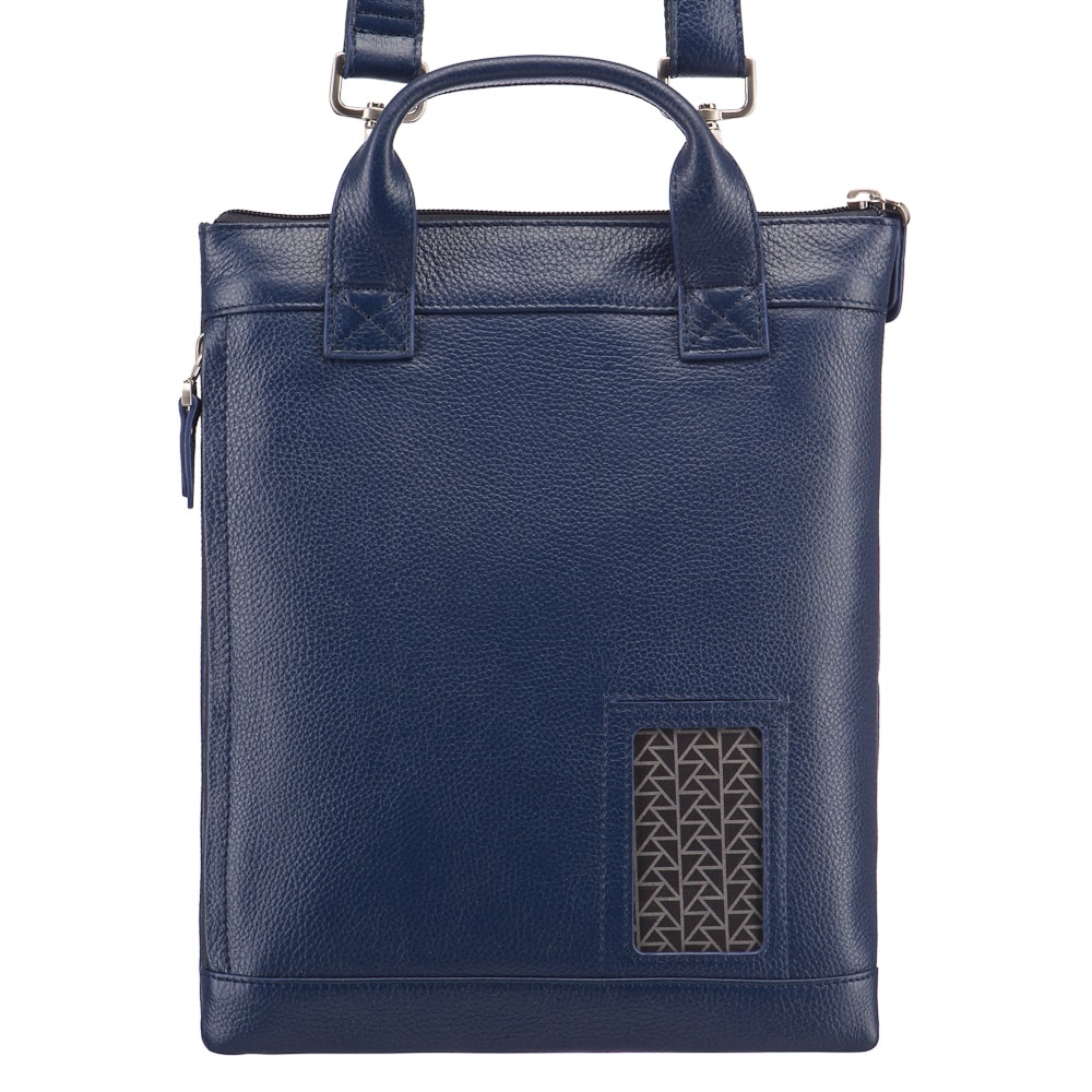 Сумка через плечо Dr.Koffer из натуральной кожи синяя