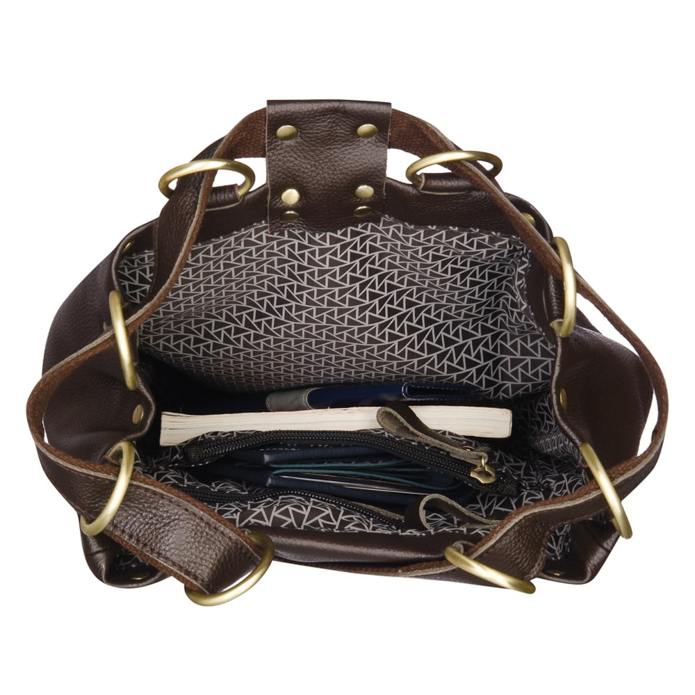 Рюкзак Dr.Koffer из натуральной кожи темно-коричневый