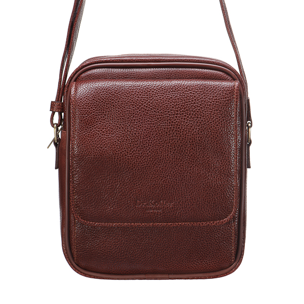 Сумка через плечо Dr.Koffer из натуральной кожи коричневая