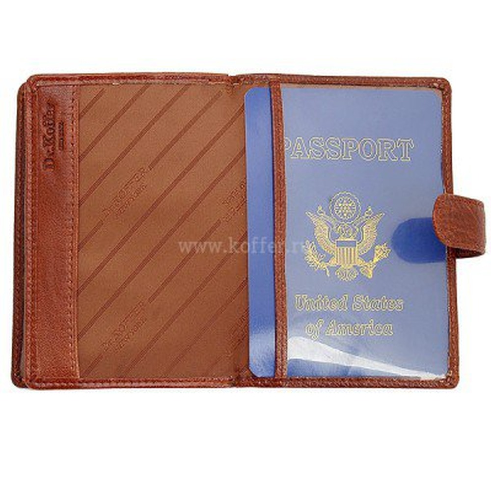 Обложка для паспорта и автодокументов из кожи светло-коричневого цвета Dr.Koffer X267921-02-05