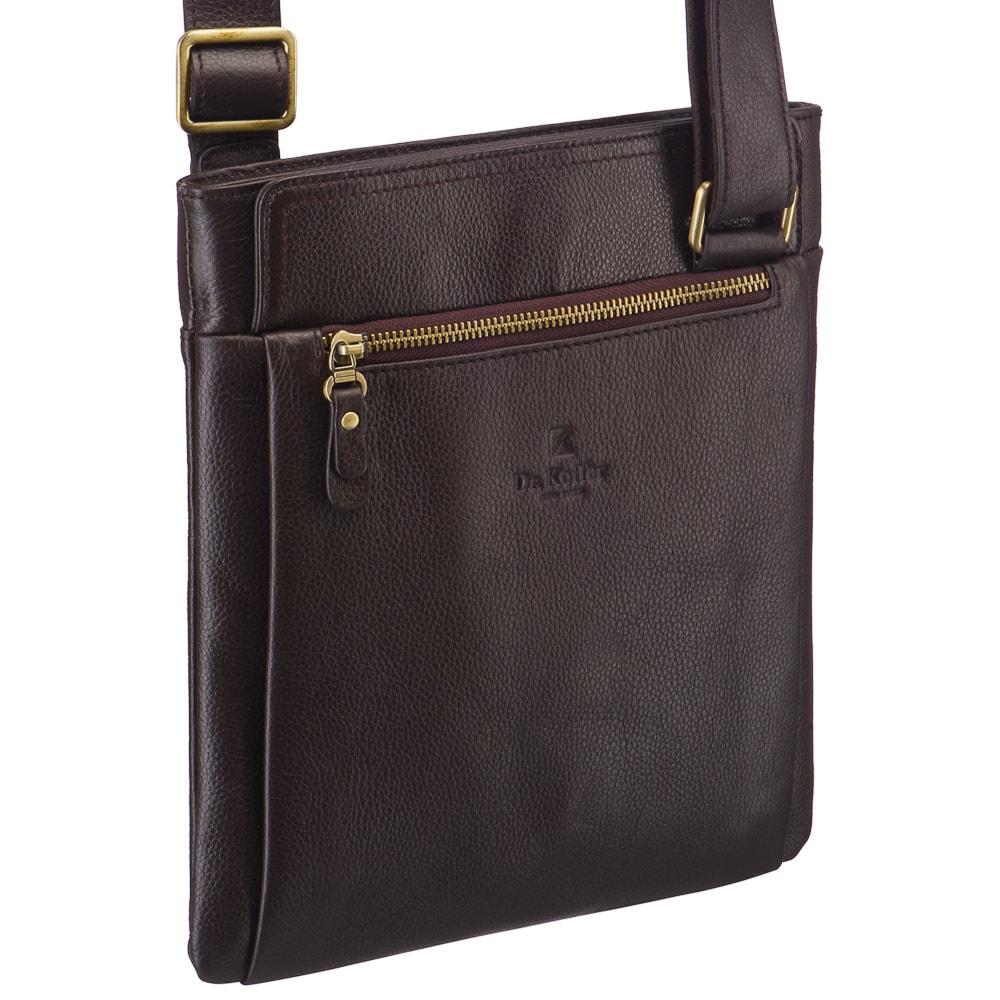 Сумка через плечо Dr.Koffer из натуральной кожи коричневая