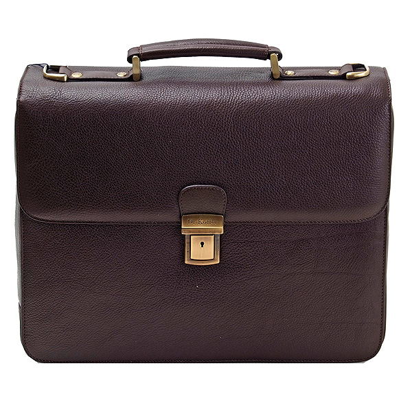 Портфель Dr.Koffer из натуральной кожи темно-коричневый