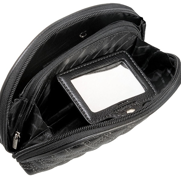 Косметичка Dr.Koffer из натуральной кожи черная