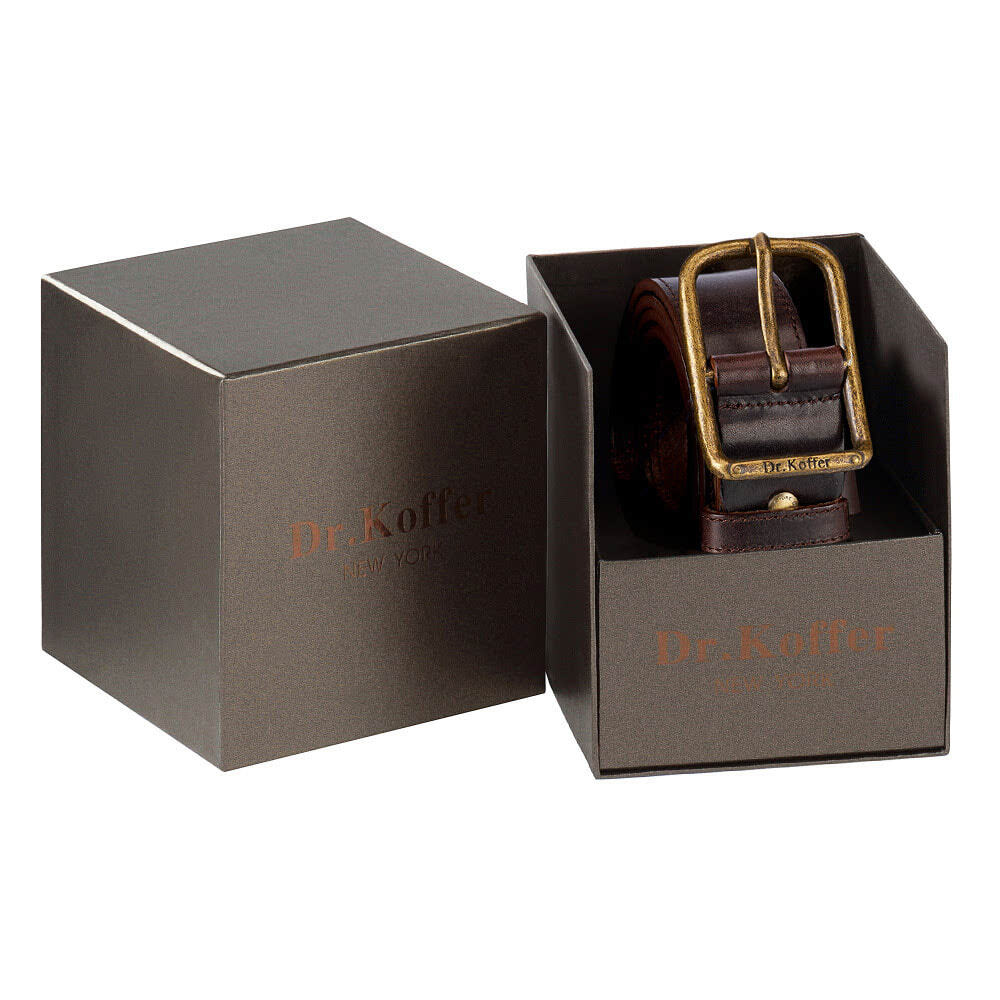 Ремень Dr. Koffer из натуральной кожи коричневый