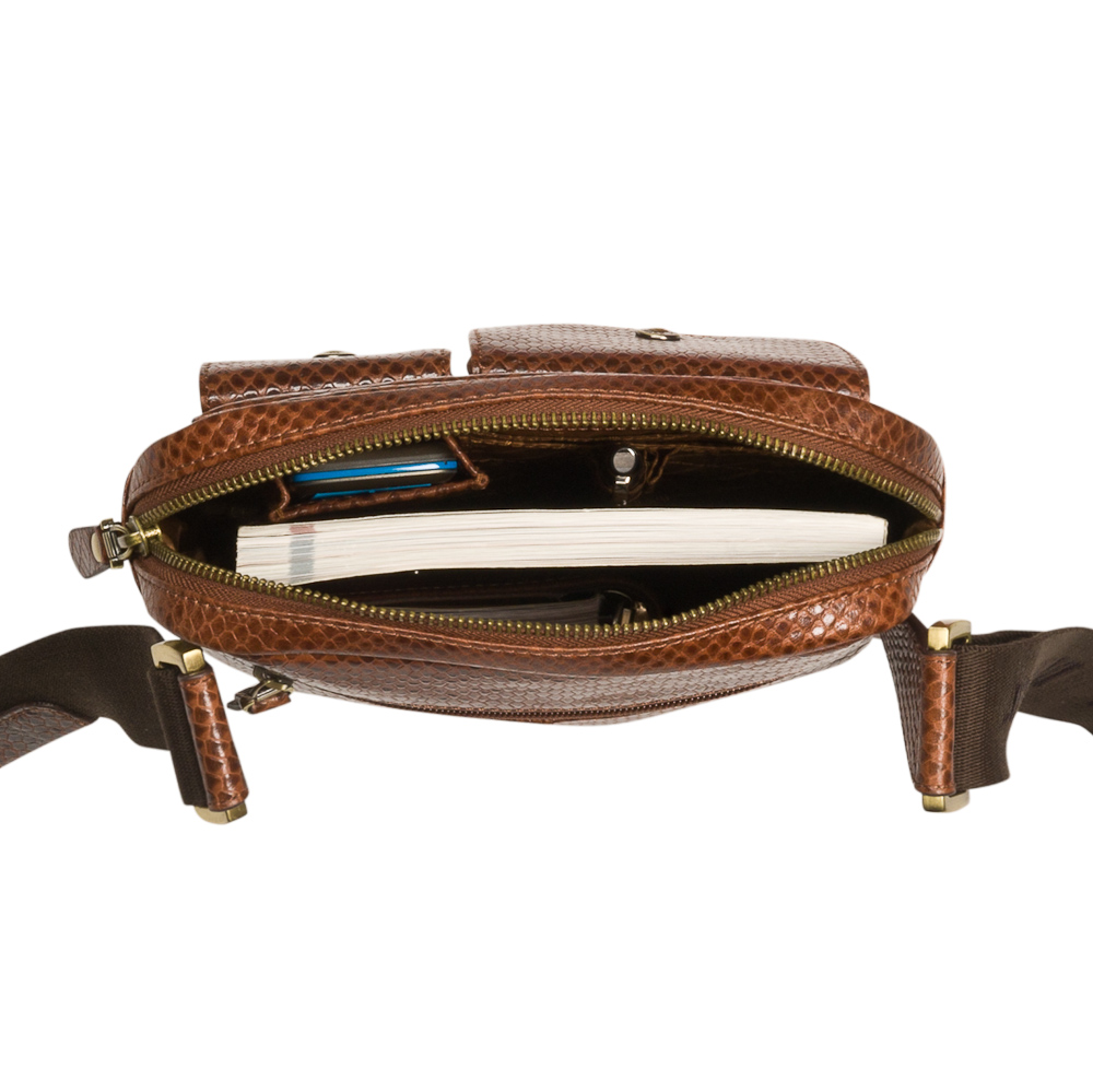 Сумка через плечо Dr.Koffer из натуральной кожи коричневая