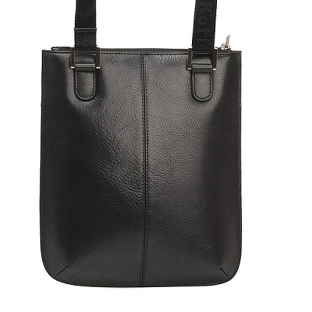 Сумка через плечо Dr.Koffer из натуральной кожи черная