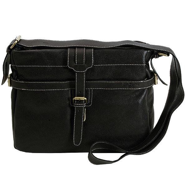 Сумка через плечо Dr.Koffer из натуральной кожи черная