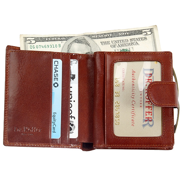 Кошелек Dr.Koffer из натуральной кожи светло-коричневый