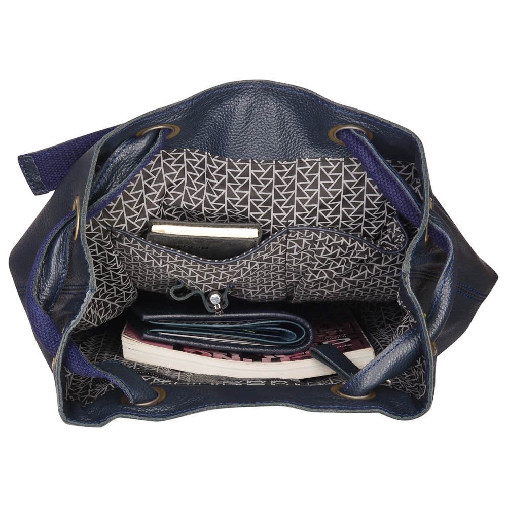 Рюкзак Dr.Koffer из натуральной кожи синий